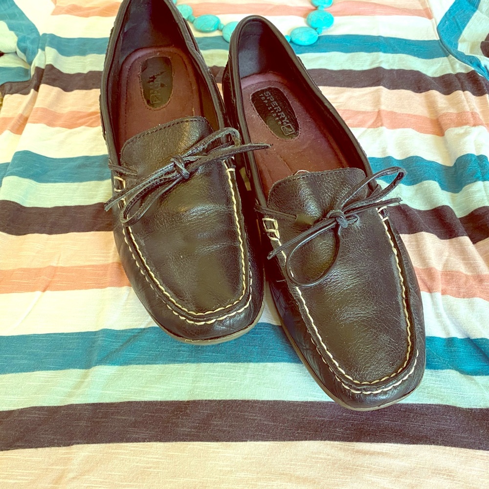 Sperry Black Loafers Leather Slip On